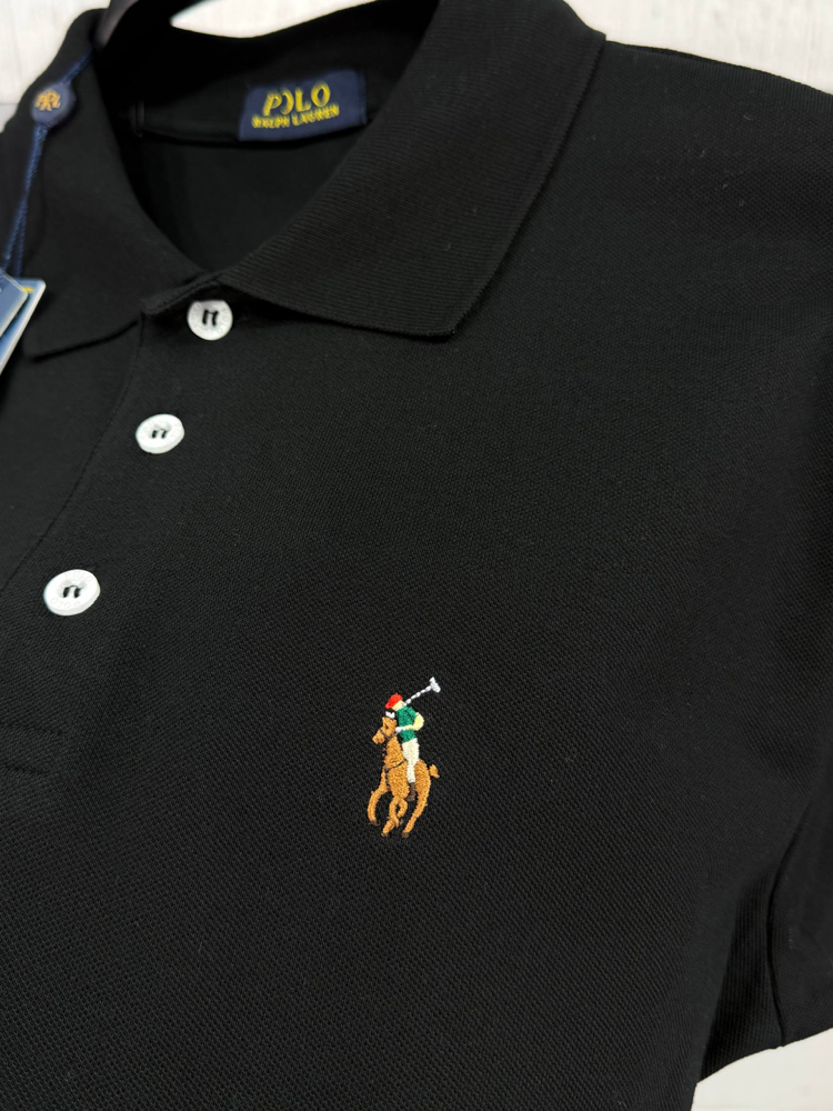 POLO RALPH LAUREN MİDİLLİ İMZA NAKIŞ PİKE PAMUK KUMAŞ YANLAR YIRTMAÇLI ORJ SERİES