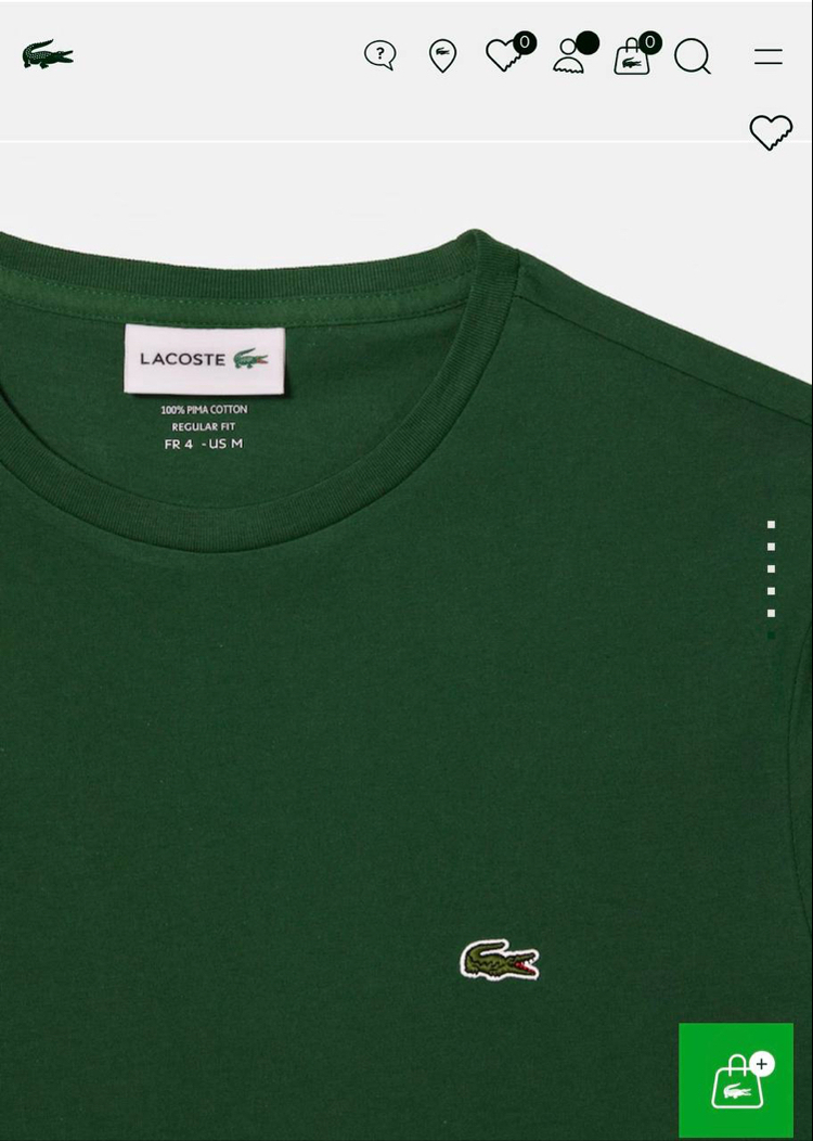 LACOSTE BASİC TİMSAH NAKIŞLI TSHIRT PIMA COTTON KUMAŞ ORJ SERİES