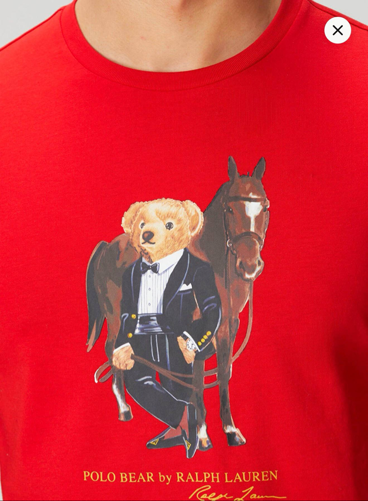 PL RALPH LAUREN BEAR BASKILI PAMUK TSHIRT