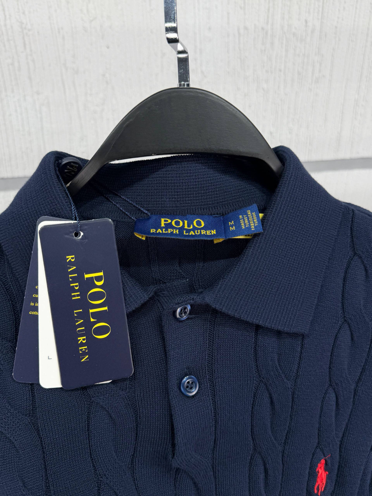 POLO RALPH LAUREN POLO YAKA %100 PAMUK TRİKO SAÇ ÖRGÜLÜ NAKIŞ LOGO ORJ SERİES