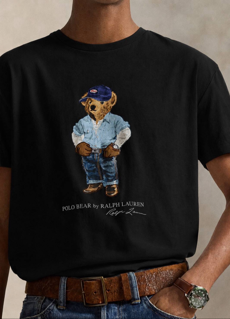 POLO RALPHLAUREN BEAR BASKILI TİŞÖRT