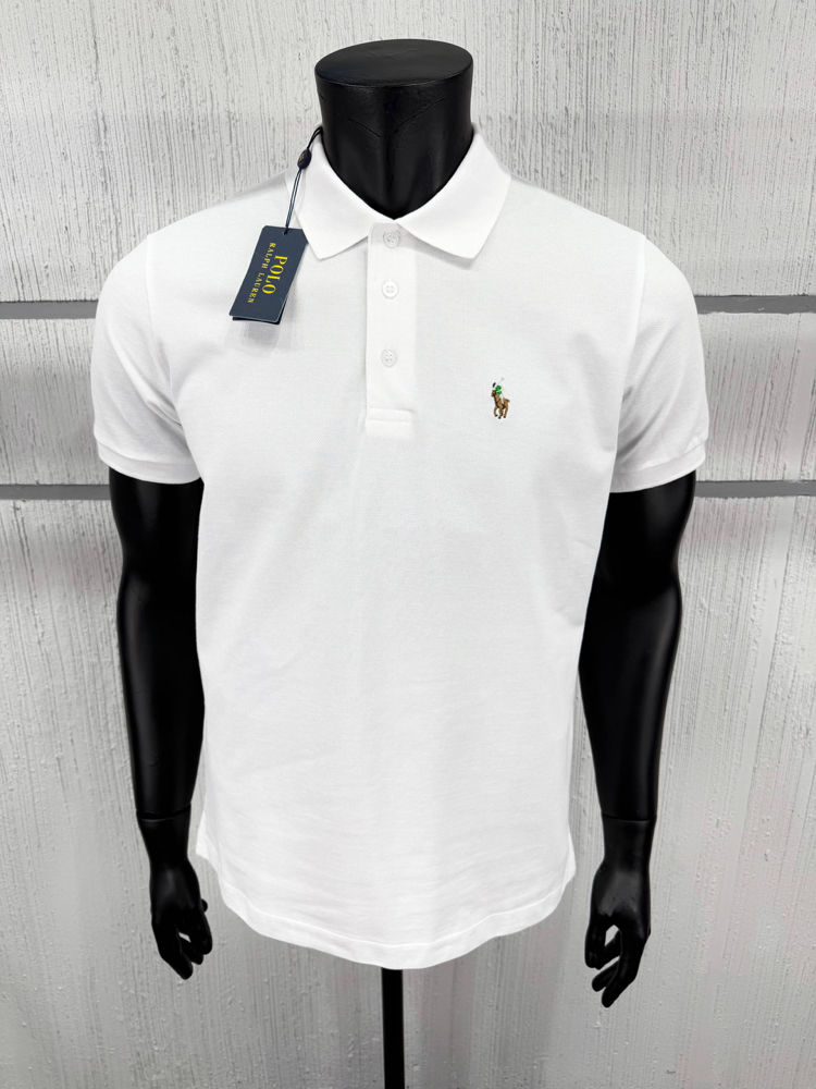 POLO RALPH LAUREN MİDİLLİ İMZA NAKIŞ PİKE PAMUK KUMAŞ YANLAR YIRTMAÇLI ORJ SERİES