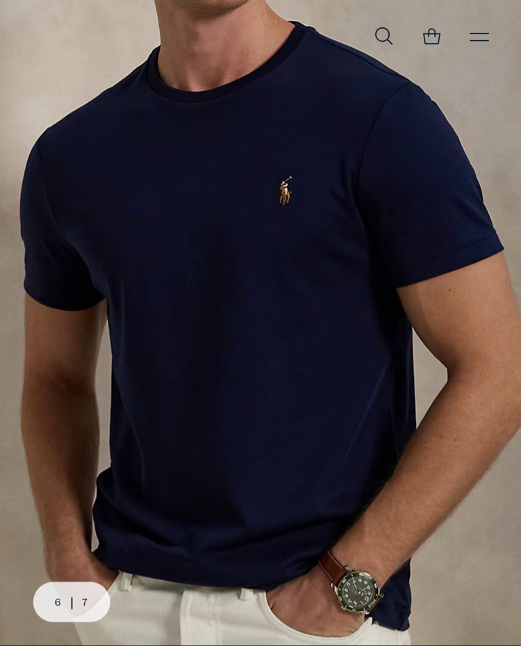POLO RALPH LAUREN PAMUK PİMA KUMAŞ TSHIRT İMZA MİDİLLİ NAKIŞ ORJ SERİES 