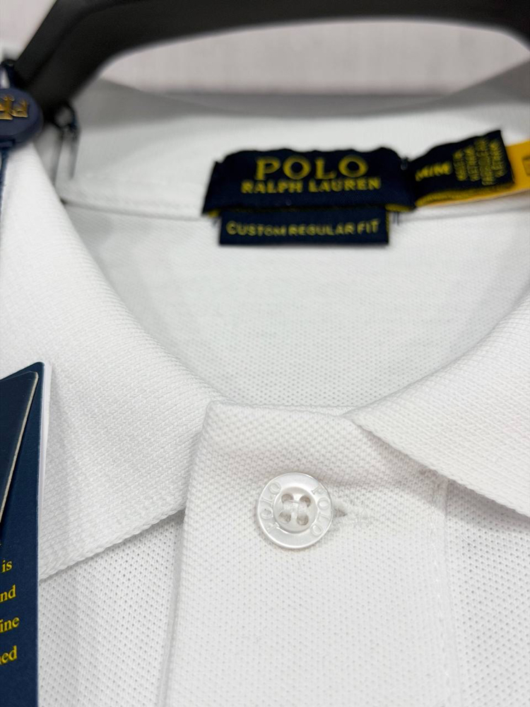 POLO RALPH LAUREN DOG NAKIŞ İŞLEMELİ PAMUK PİKE KUMAŞ POLO YAKA