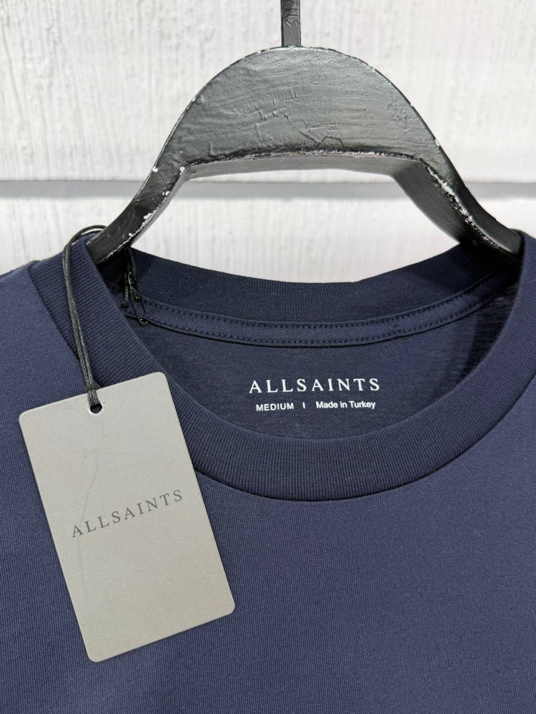 ALLSAINT NAKIŞ LOGOLU TSHIRT PAMUK PIMA  KUMAŞ REGULAR FIT
