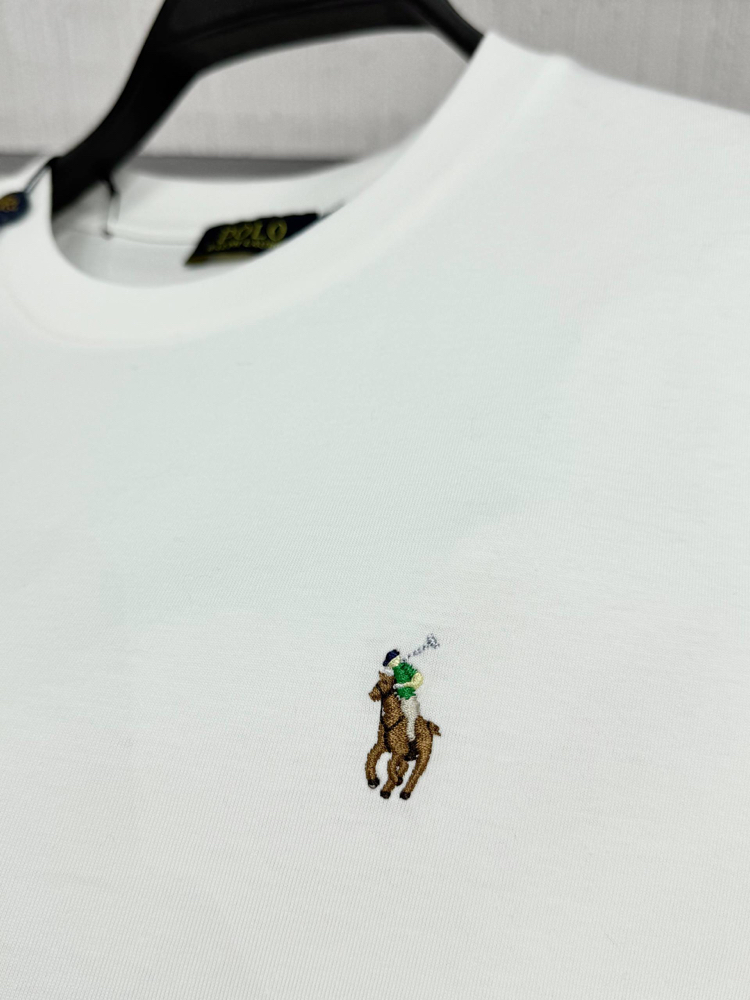 POLO RALPH LAUREN PAMUK PİMA KUMAŞ TSHIRT İMZA MİDİLLİ NAKIŞ ORJ SERİES 
