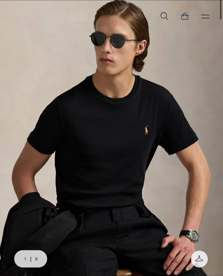 POLO RALPH LAUREN PAMUK PİMA KUMAŞ TSHIRT İMZA MİDİLLİ NAKIŞ ORJ SERİES
