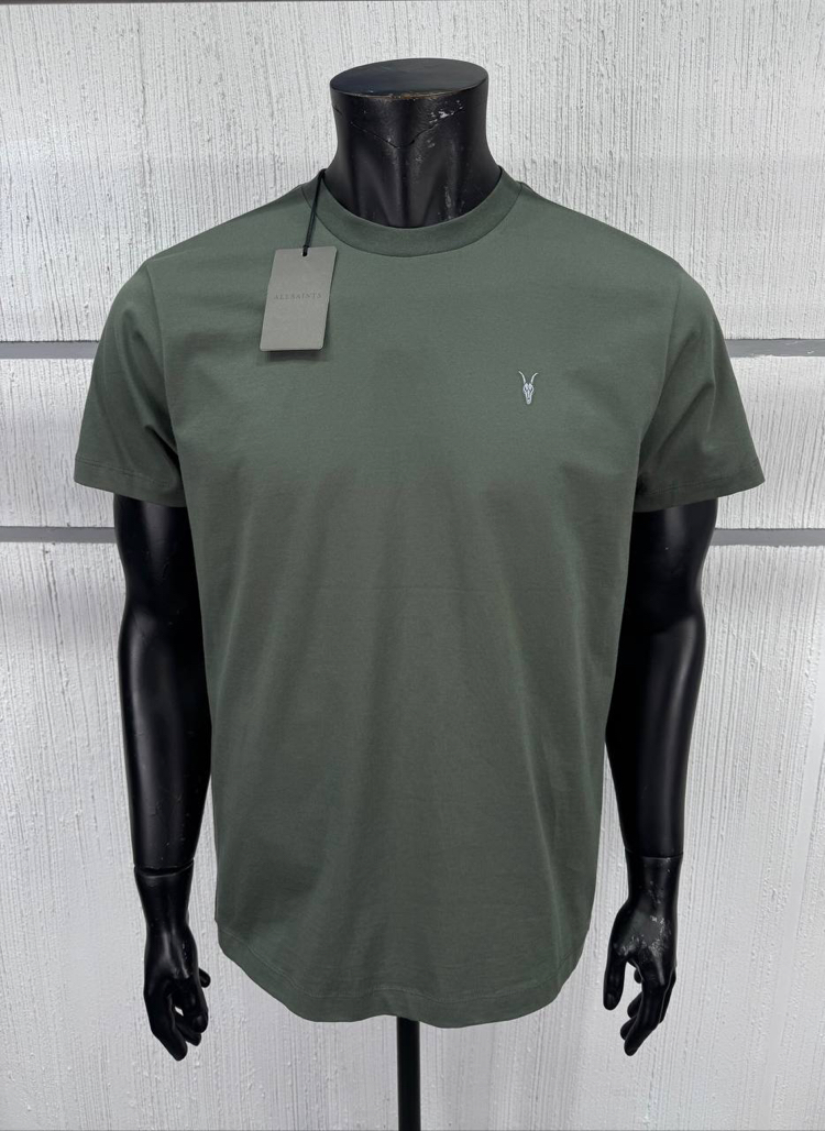 ALLSAINT NAKIŞ LOGOLU TSHIRT PAMUK PIMA  KUMAŞ REGULAR FIT
