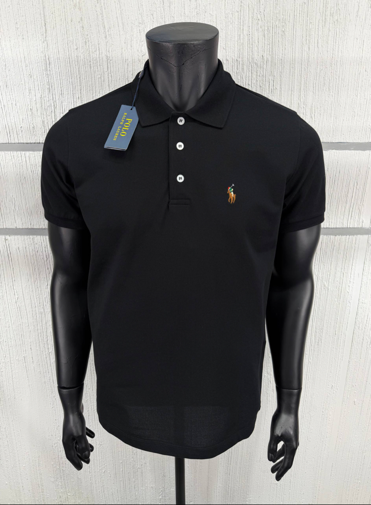 POLO RALPH LAUREN MİDİLLİ İMZA NAKIŞ PİKE PAMUK KUMAŞ YANLAR YIRTMAÇLI ORJ SERİES