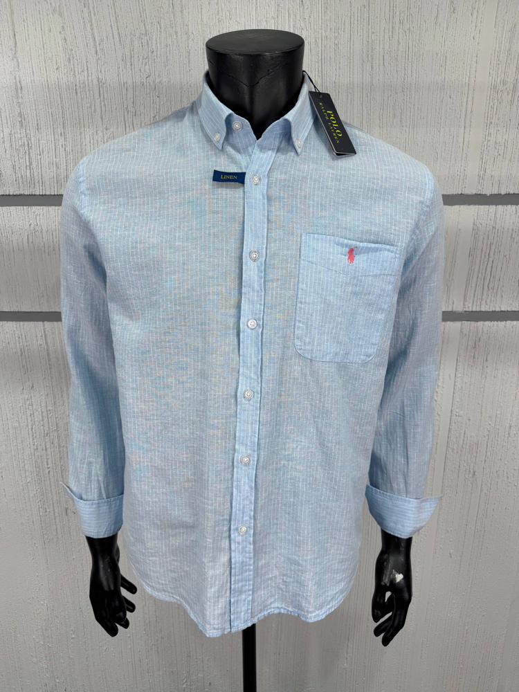 PL RALPH LAUREN CEPLİ GÖMLEK ÇİZGİ YAPI DESENLİ