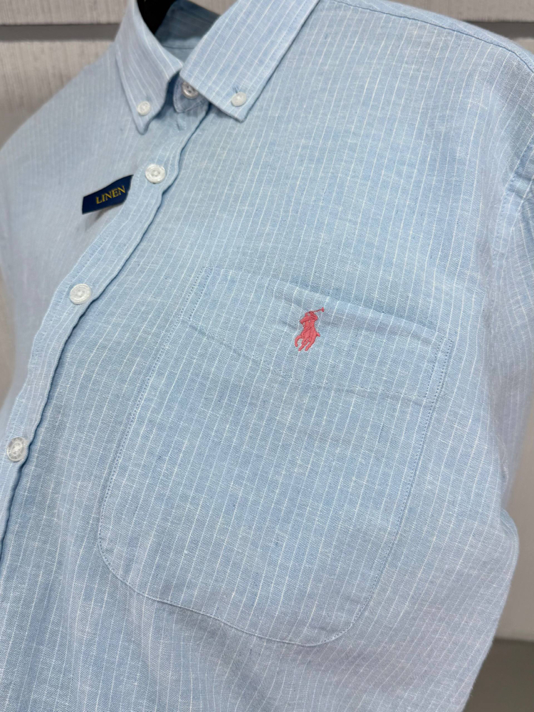 PL RALPH LAUREN CEPLİ GÖMLEK ÇİZGİ YAPI DESENLİ