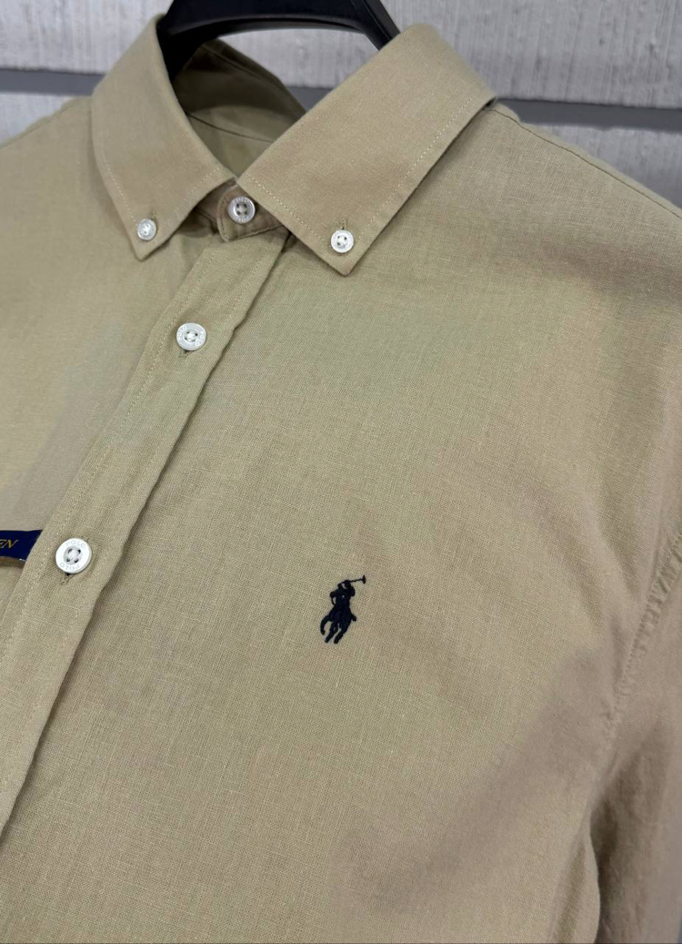 POLO RALPH LAUREN KETEN GÖMLEK İMZA MİDİLLİ NAKIŞ ORJ SERİES