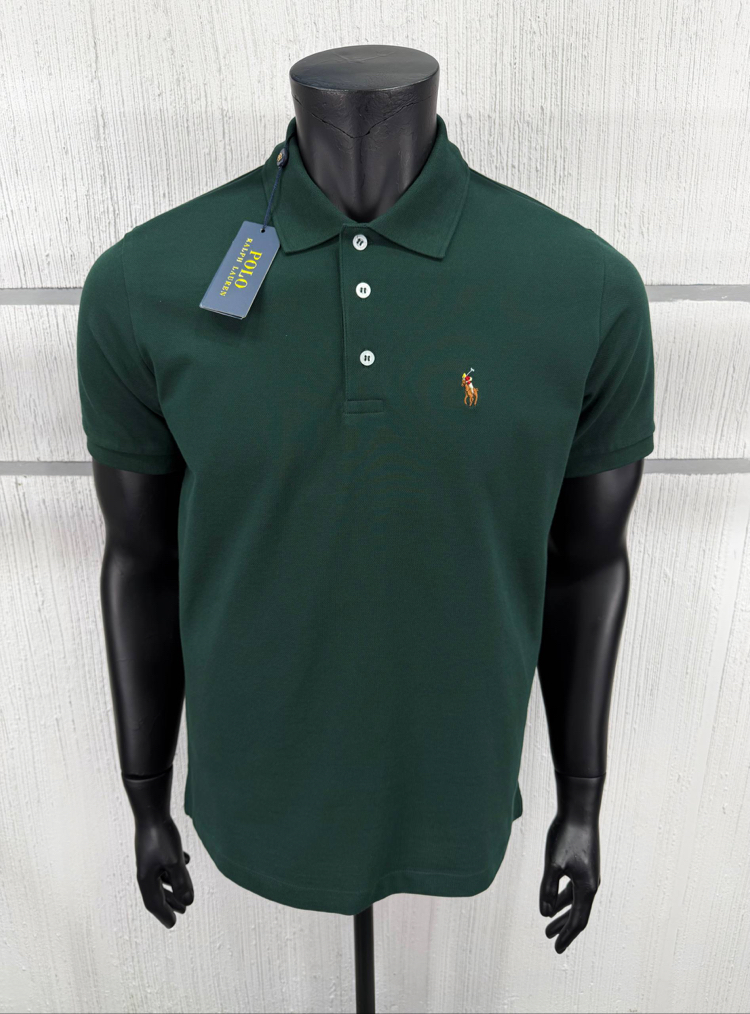 POLO RALPH LAUREN MİDİLLİ İMZA NAKIŞ PİKE PAMUK KUMAŞ YANLAR YIRTMAÇLI ORJ SERİES