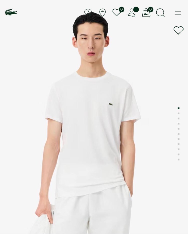 LACOSTE BASİC TİMSAH NAKIŞLI TSHIRT PIMA COTTON KUMAŞ ORJ SERİES
