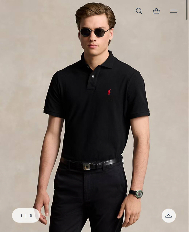 POLO RALPH LAUREN PAMUK PİKE KUMAŞ POLO YAKA T-TSHIRT ORJ SERİES