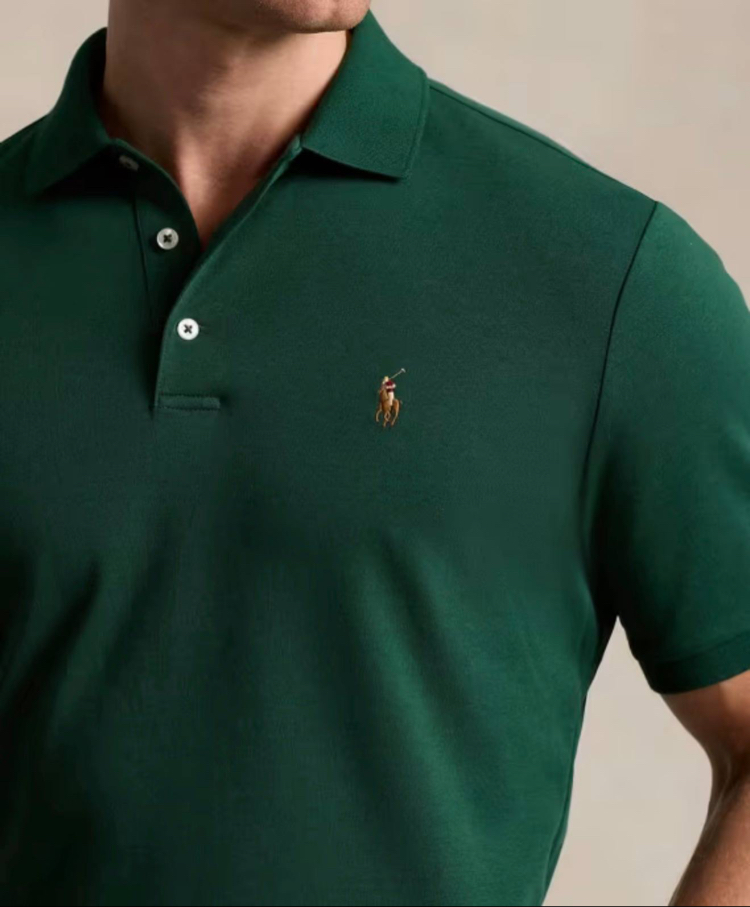 POLO RALPH LAUREN MİDİLLİ İMZA NAKIŞ PİKE PAMUK KUMAŞ YANLAR YIRTMAÇLI ORJ SERİES