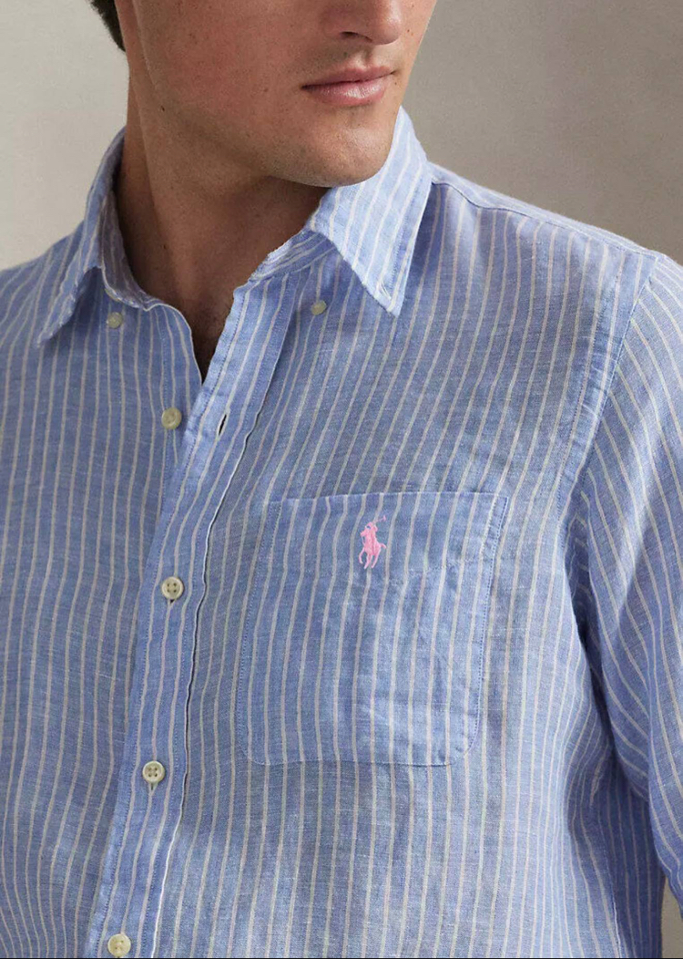 PL RALPH LAUREN CEPLİ GÖMLEK ÇİZGİ YAPI DESENLİ