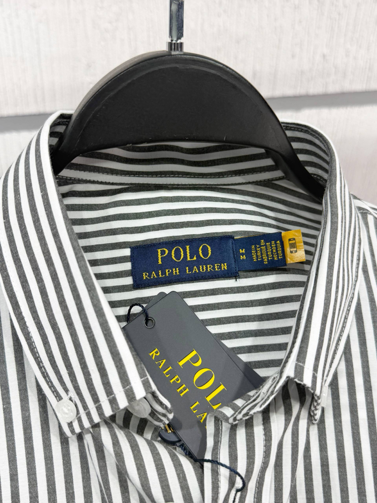 PL RALPH LAUREN ÇİZGİ DESEN DETAYLI GÖMLEK NAKIŞ LOGO