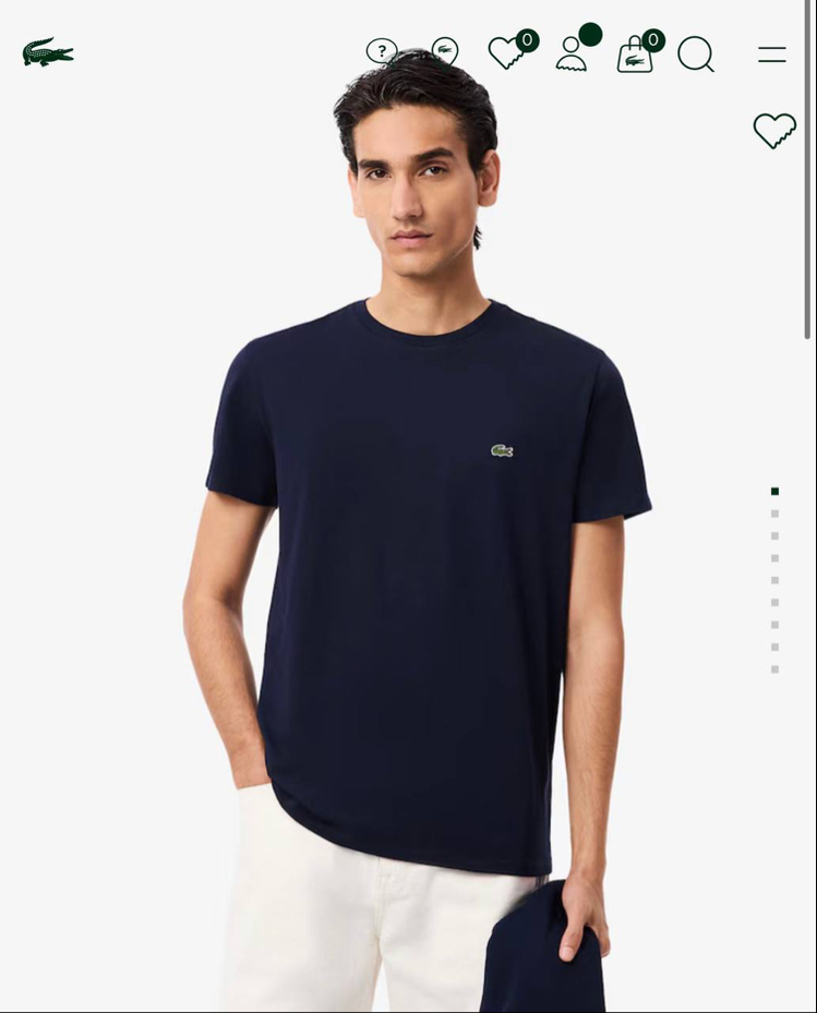 LACOSTE BASİC TİMSAH NAKIŞLI TSHIRT PIMA COTTON KUMAŞ ORJ SERİES
