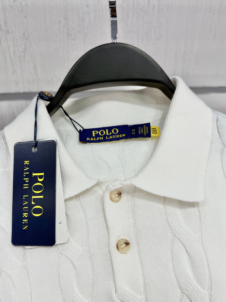 POLO RALPH LAUREN POLO YAKA %100 PAMUK TRİKO SAÇ ÖRGÜLÜ NAKIŞ LOGO ORJ SERİES