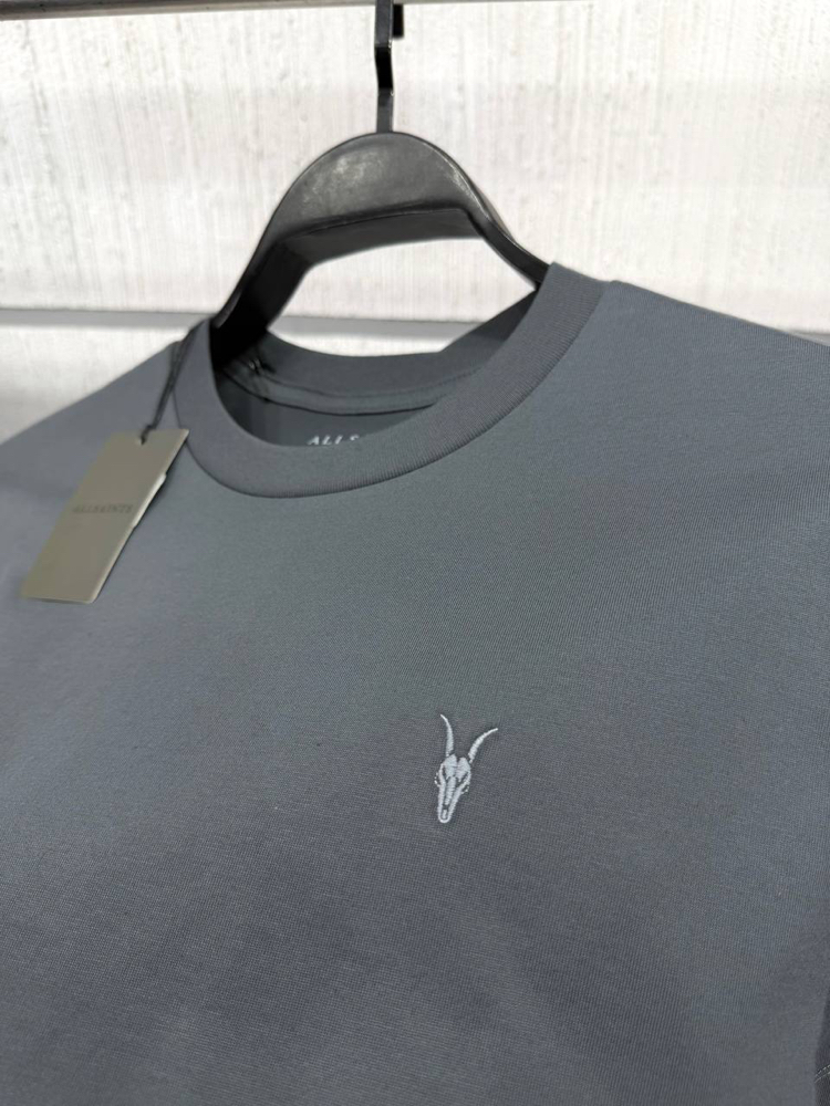 ALLSAINT NAKIŞ LOGOLU TSHIRT PAMUK PIMA KUMAŞ REGULAR FIT