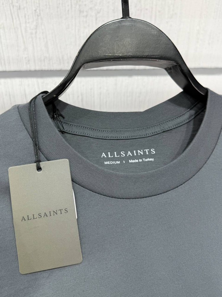 ALLSAINT NAKIŞ LOGOLU TSHIRT PAMUK PIMA KUMAŞ REGULAR FIT