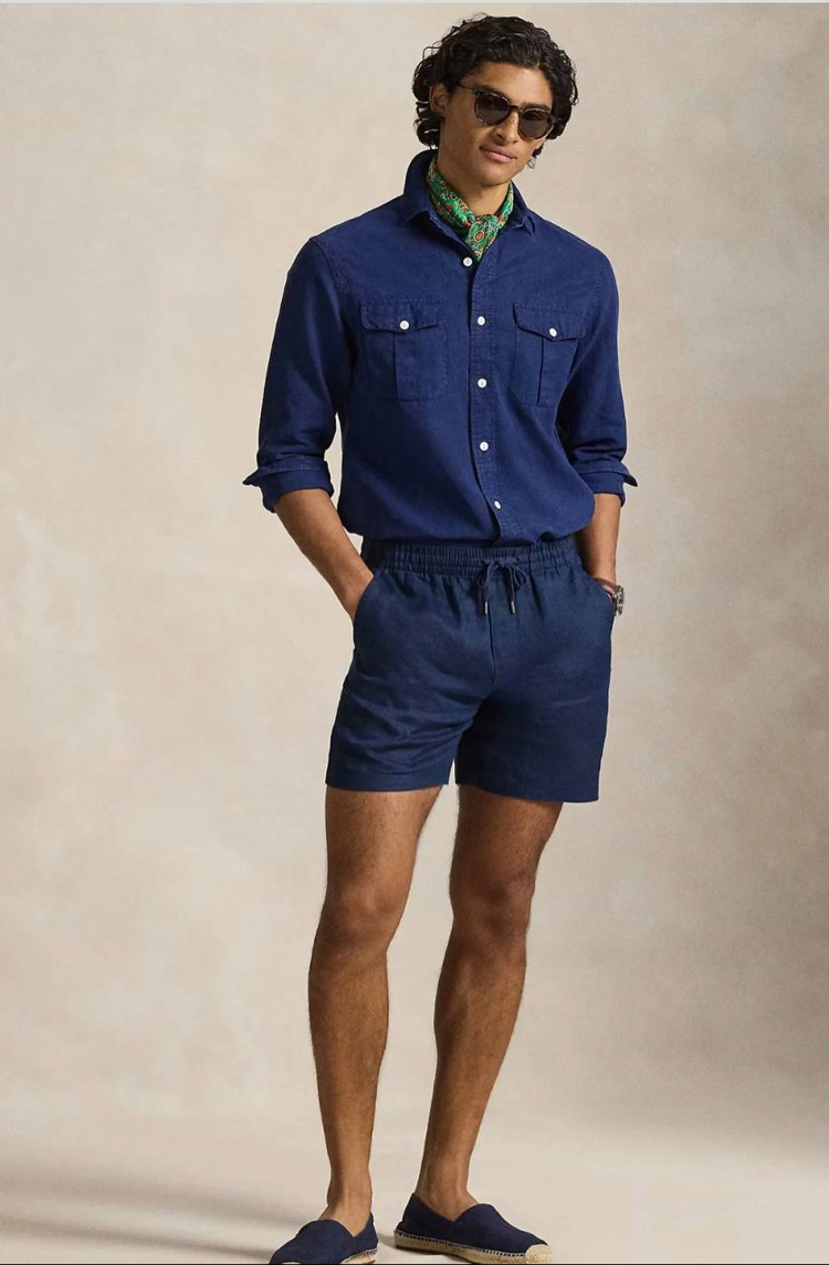 PL RALPH LAUREN %100 KETEN ŞORT