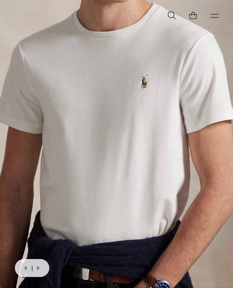 POLO RALPH LAUREN PAMUK PİMA KUMAŞ TSHIRT İMZA MİDİLLİ NAKIŞ ORJ SERİES 