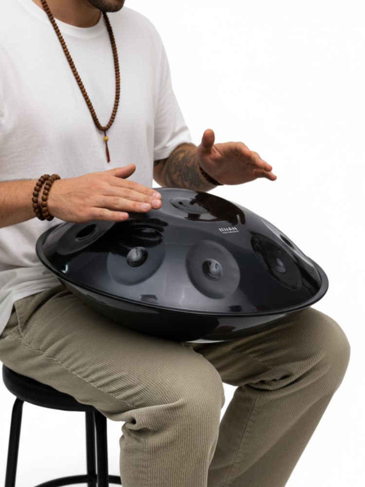 Midnight Handpan - 9 Notalı Re Minör - Nitride Çelik