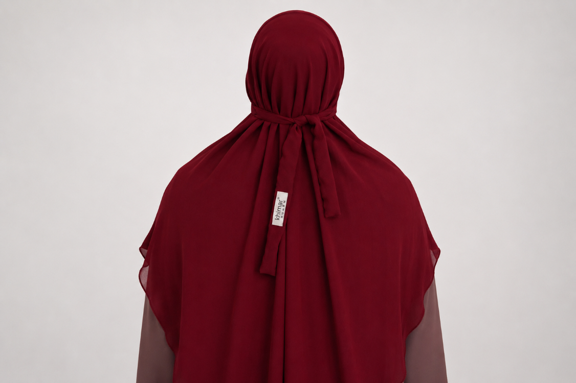 KHİMAR GÖLGELİ OVAL SUFLE (BORDO)