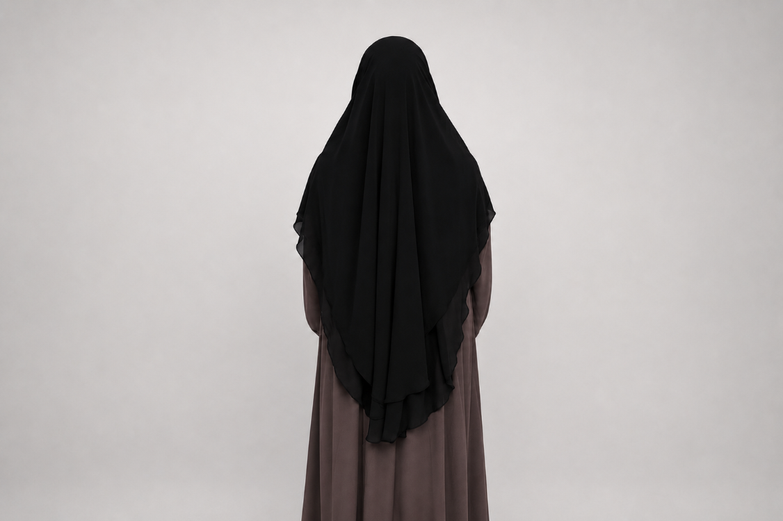 KHİMAR GÖLGELİ OVAL SUFLE (SİYAH)