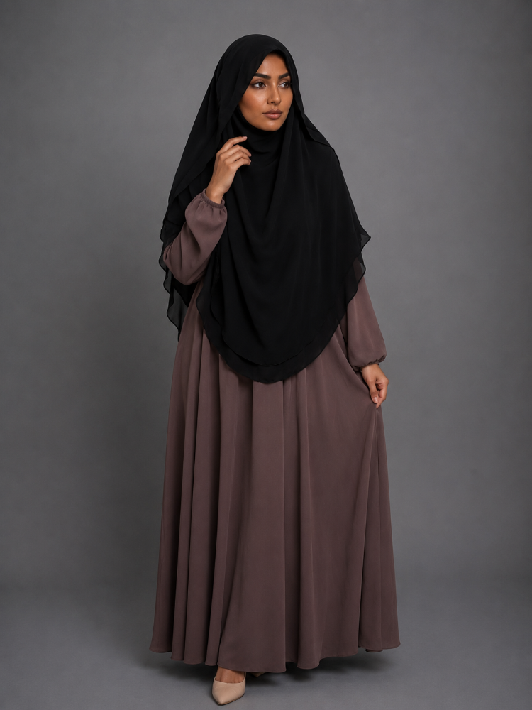 KHİMAR GÖLGELİ OVAL SUFLE (SİYAH)