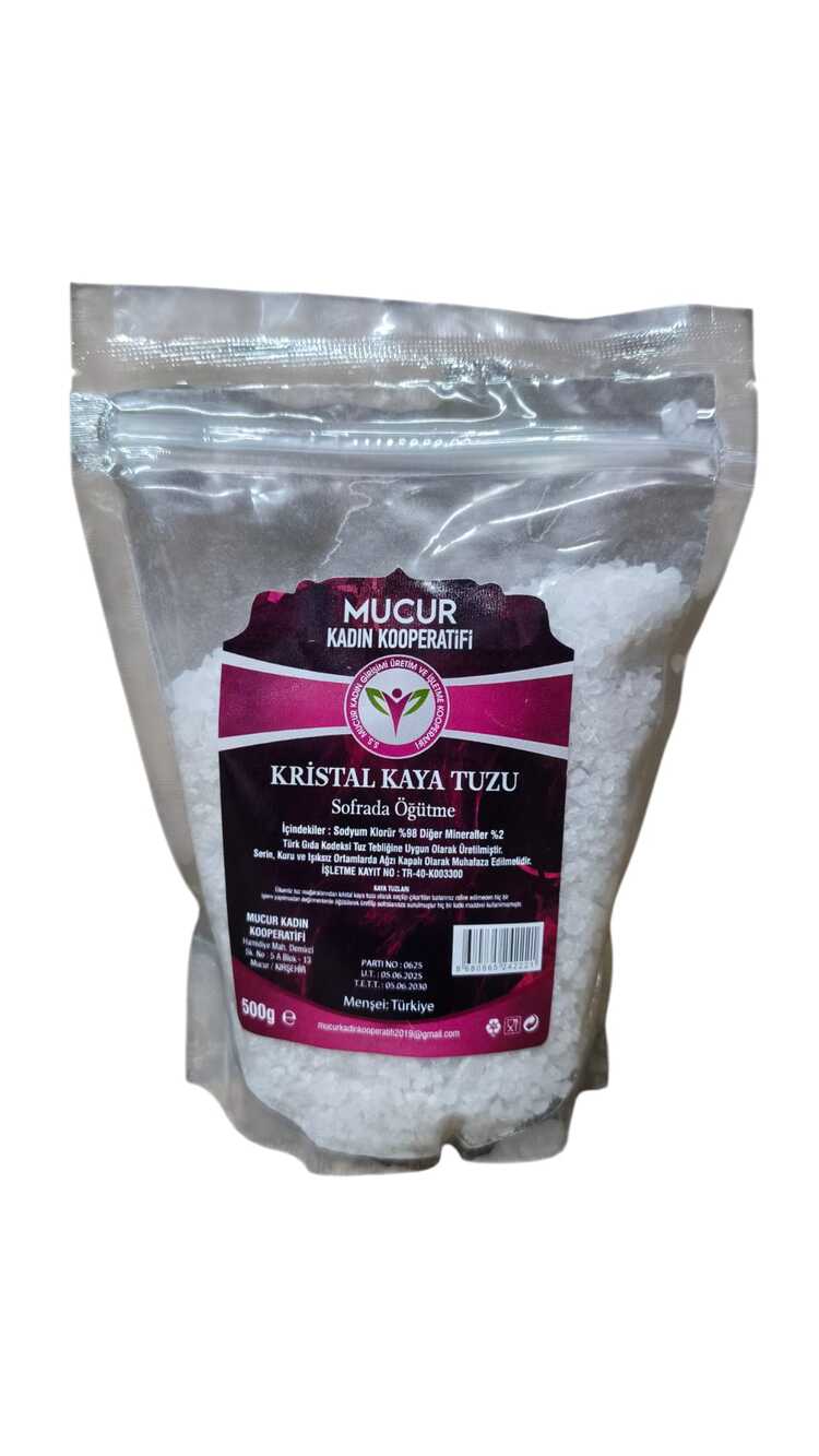 Mucur Kadın Kooperatifi Kristal Kaya Tuzu 500 gr