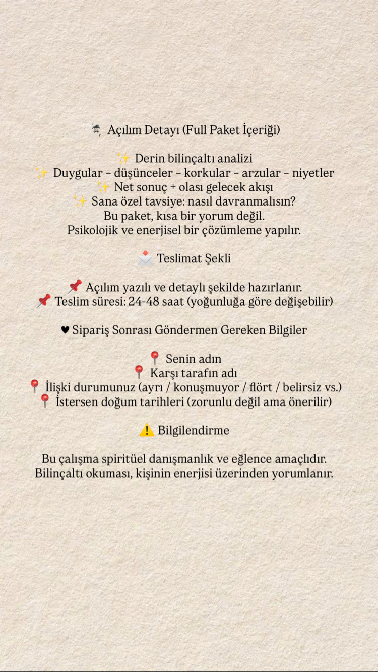 BİLİNÇALTI OKUMA (Blokajlar + Gizli Duygular + Şifa Noktaları)