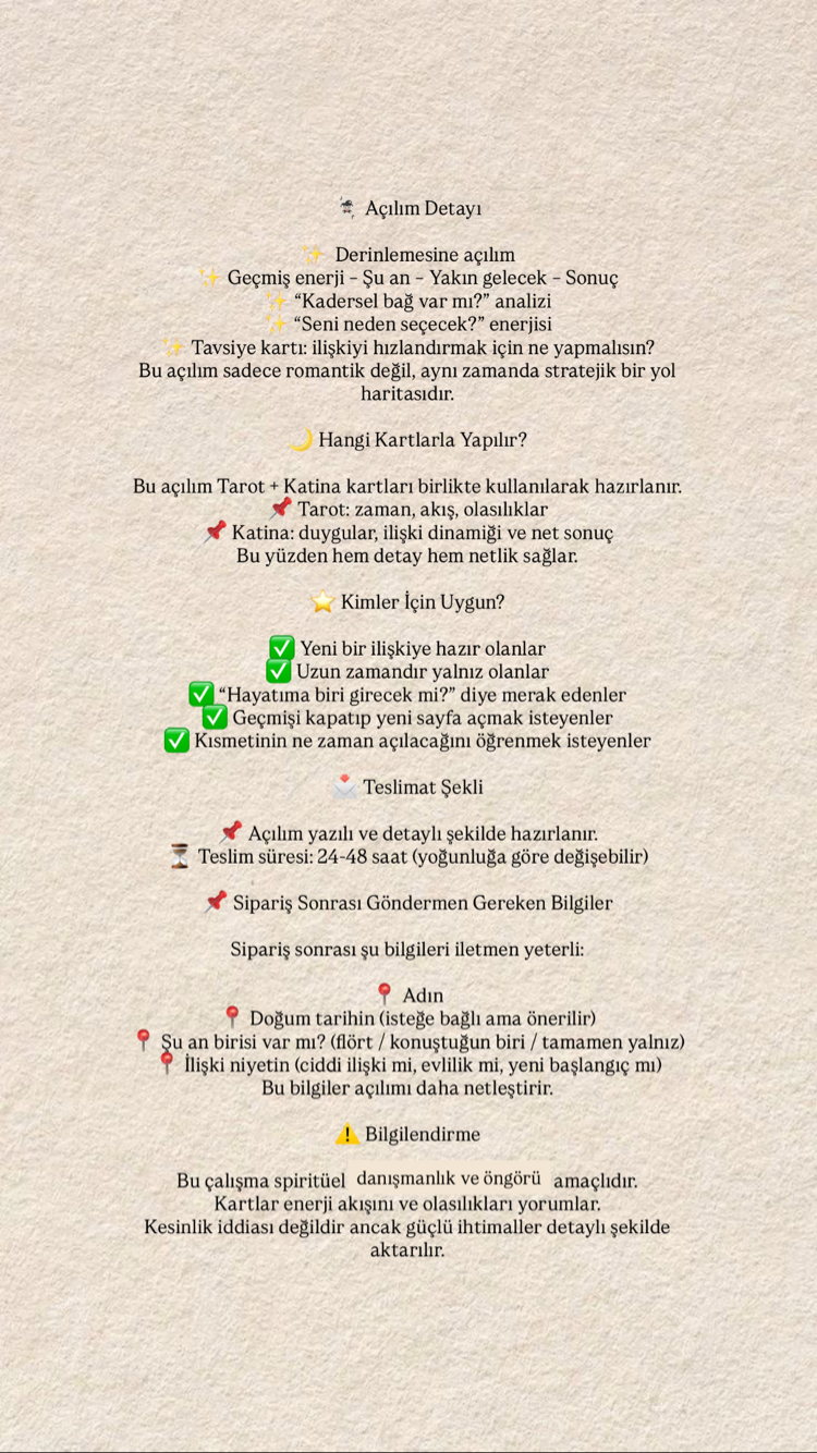 YENİ İLİŞKİ /NEXT PARTNER AÇILIMI (Kim? Ne Zaman?)