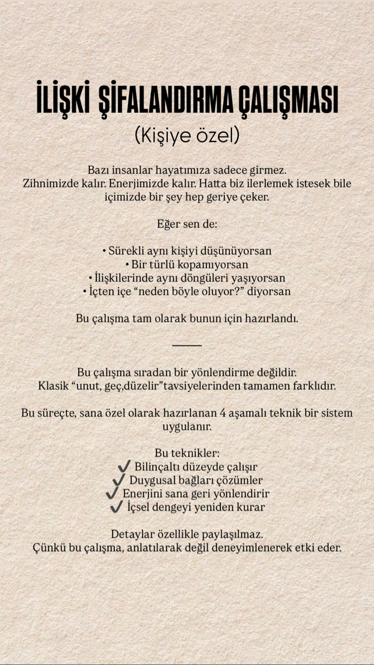İLİŞKİ ŞİFALANDIRMA 