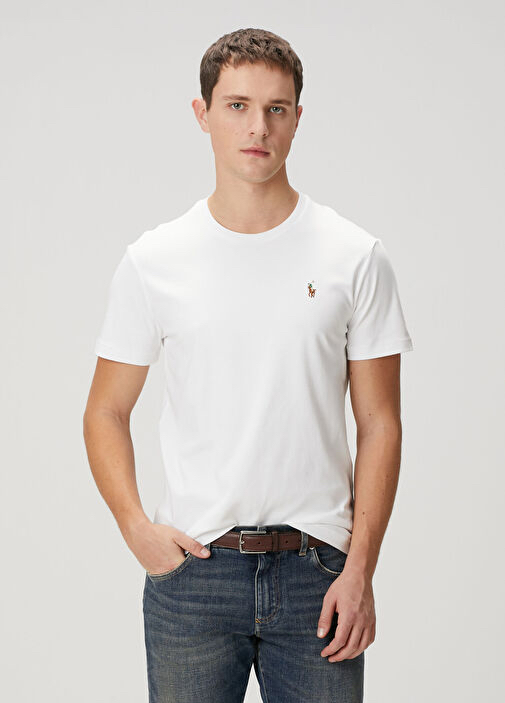 PRL Embrodied Basic T-Shirt White