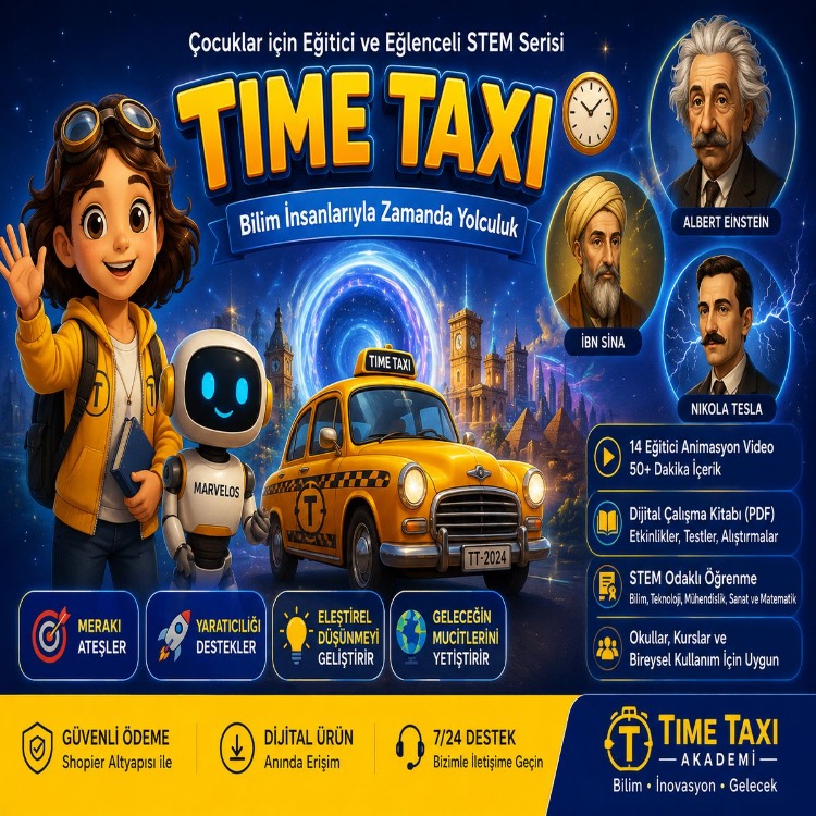 Time Taxi – Bilim İnsanlarıyla Zamanda Yolculuk (14 Video + PDF)