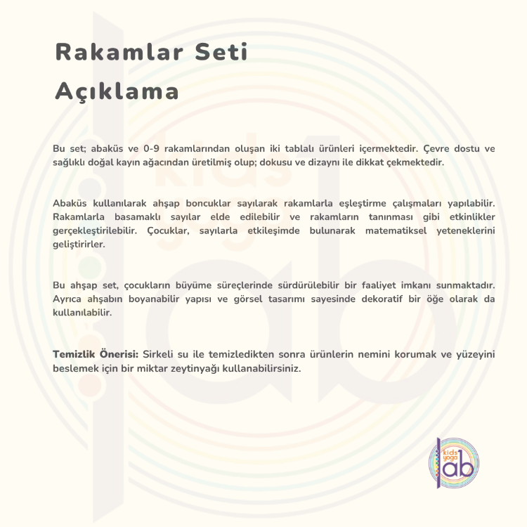 Sayı Sayma - Rakamlar Set