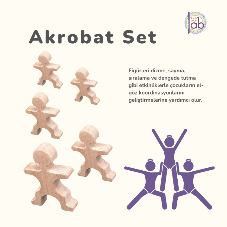 Ahşap Akrobat Set
