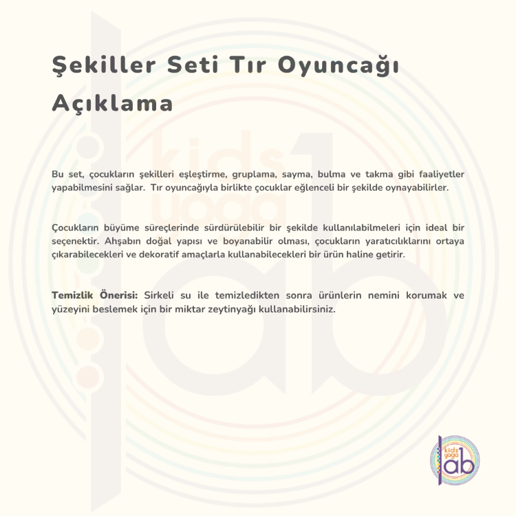 Şekiller Seti - Ahşap Tır Oyuncak