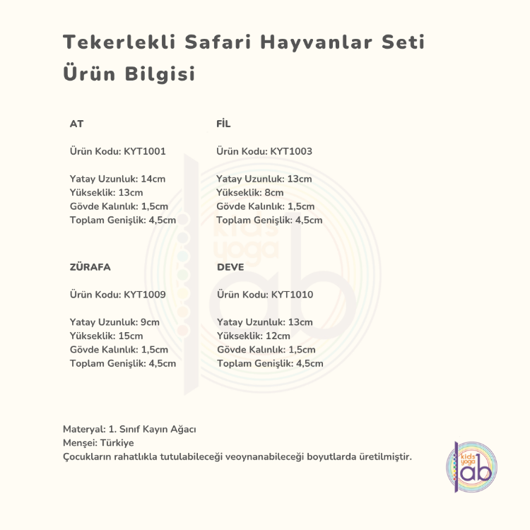 Tekerlekli Sarayı Hayvanlar Seti