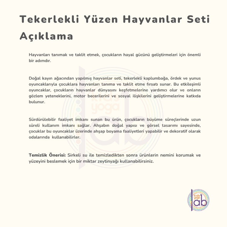 Tekerlekli Yüzen Hayvanlar Seti