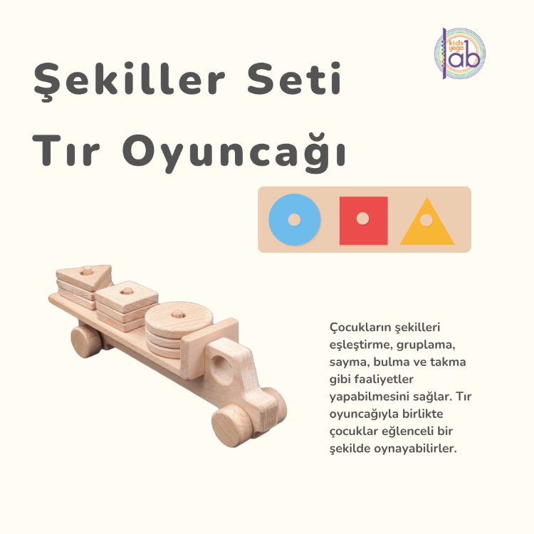Şekiller Seti - Ahşap Tır Oyuncak