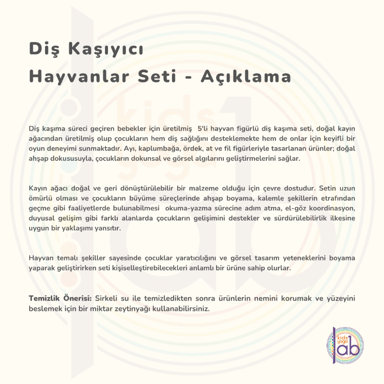 Diş Kaşıyıcı Hayvanlar Seti