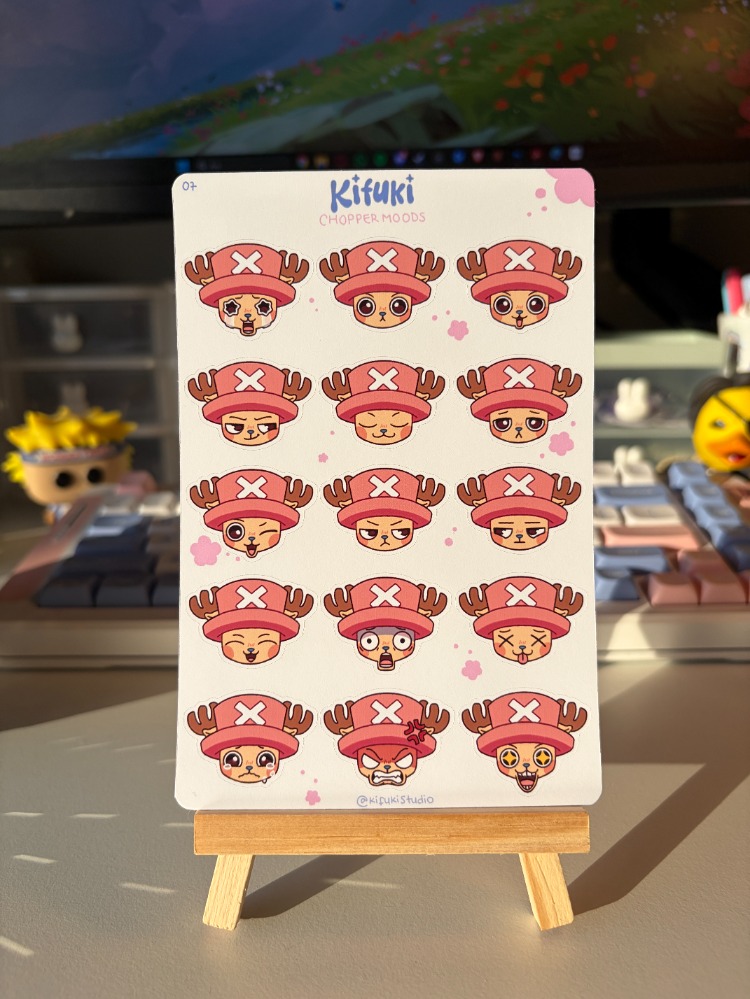 chopper moods sticker sheet