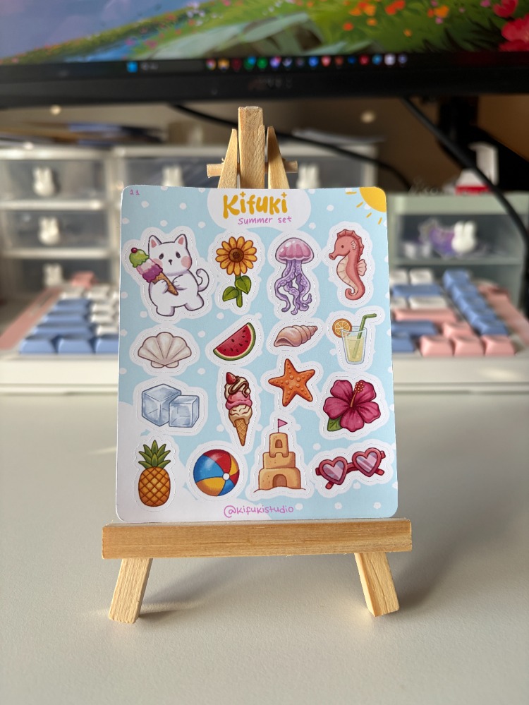 summer sticker sheet