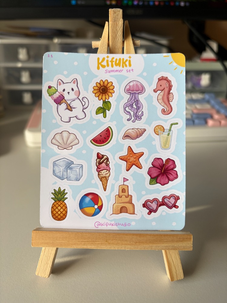 summer sticker sheet