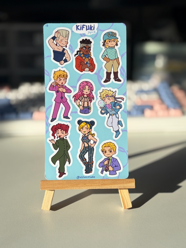 jojo II sticker sheet
