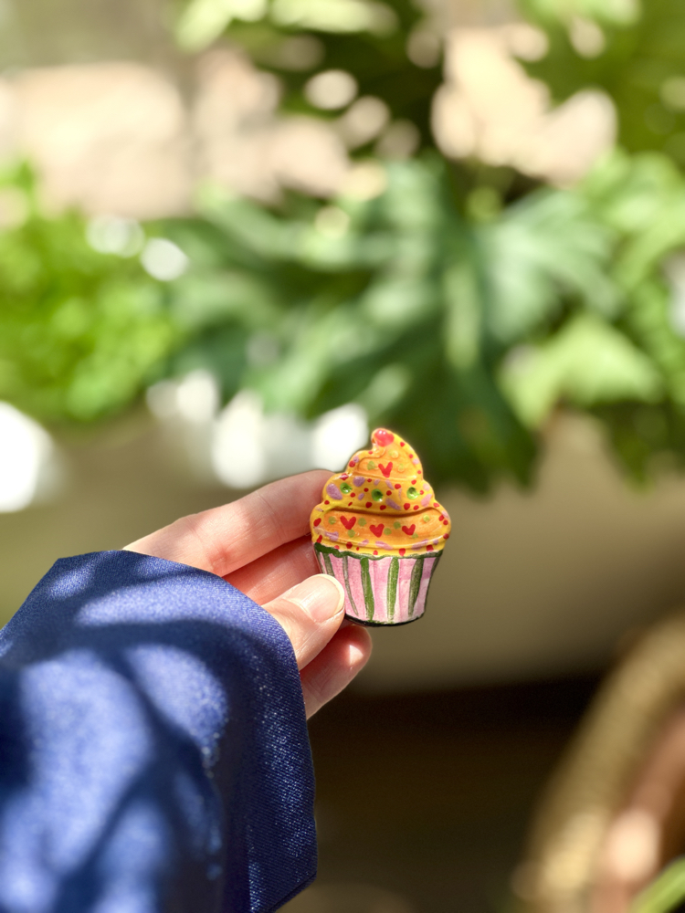 Sweet Cupcake Broş  | El Yapımı Seramik
